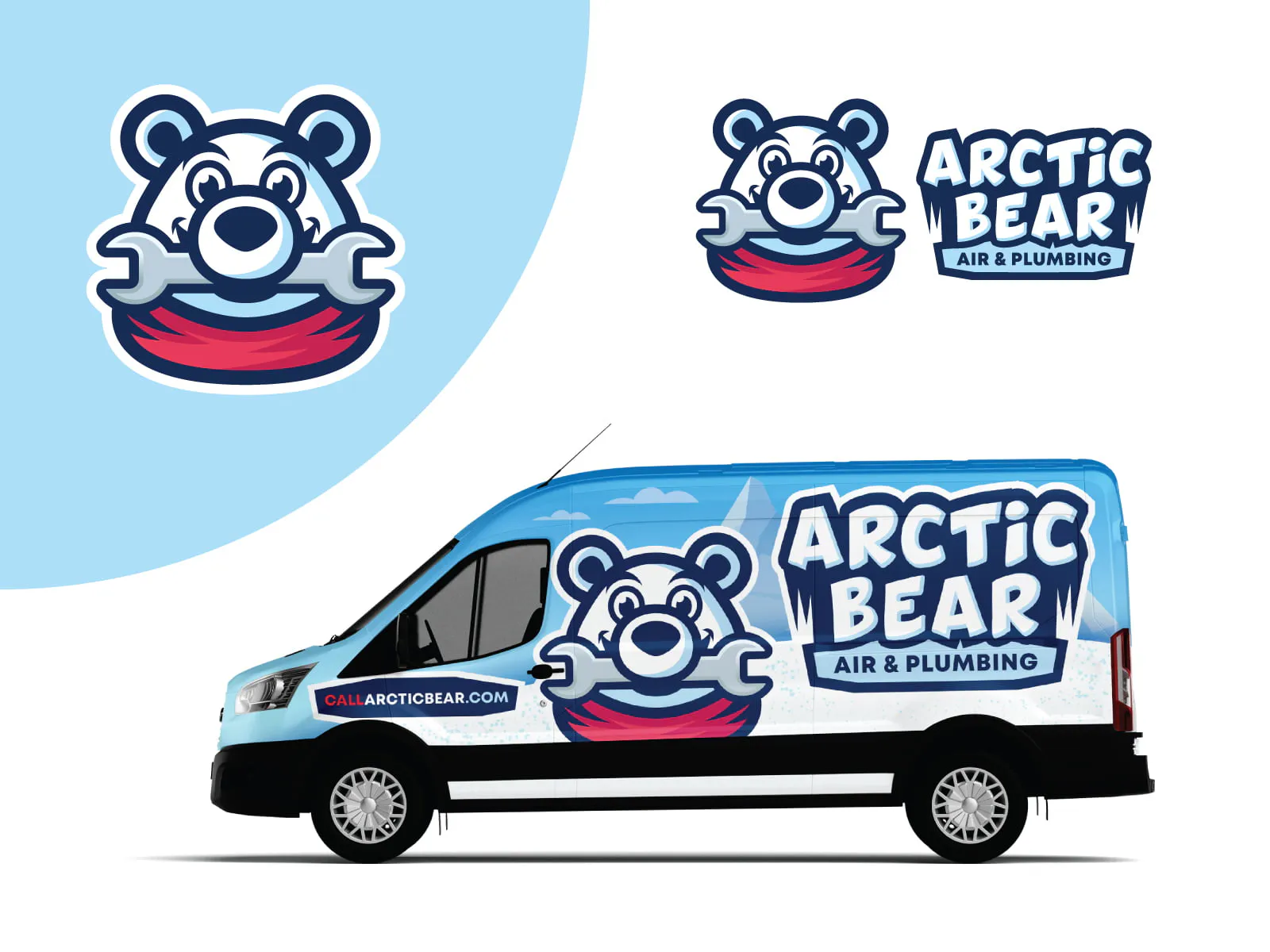 good HVAC branding truck wrap example