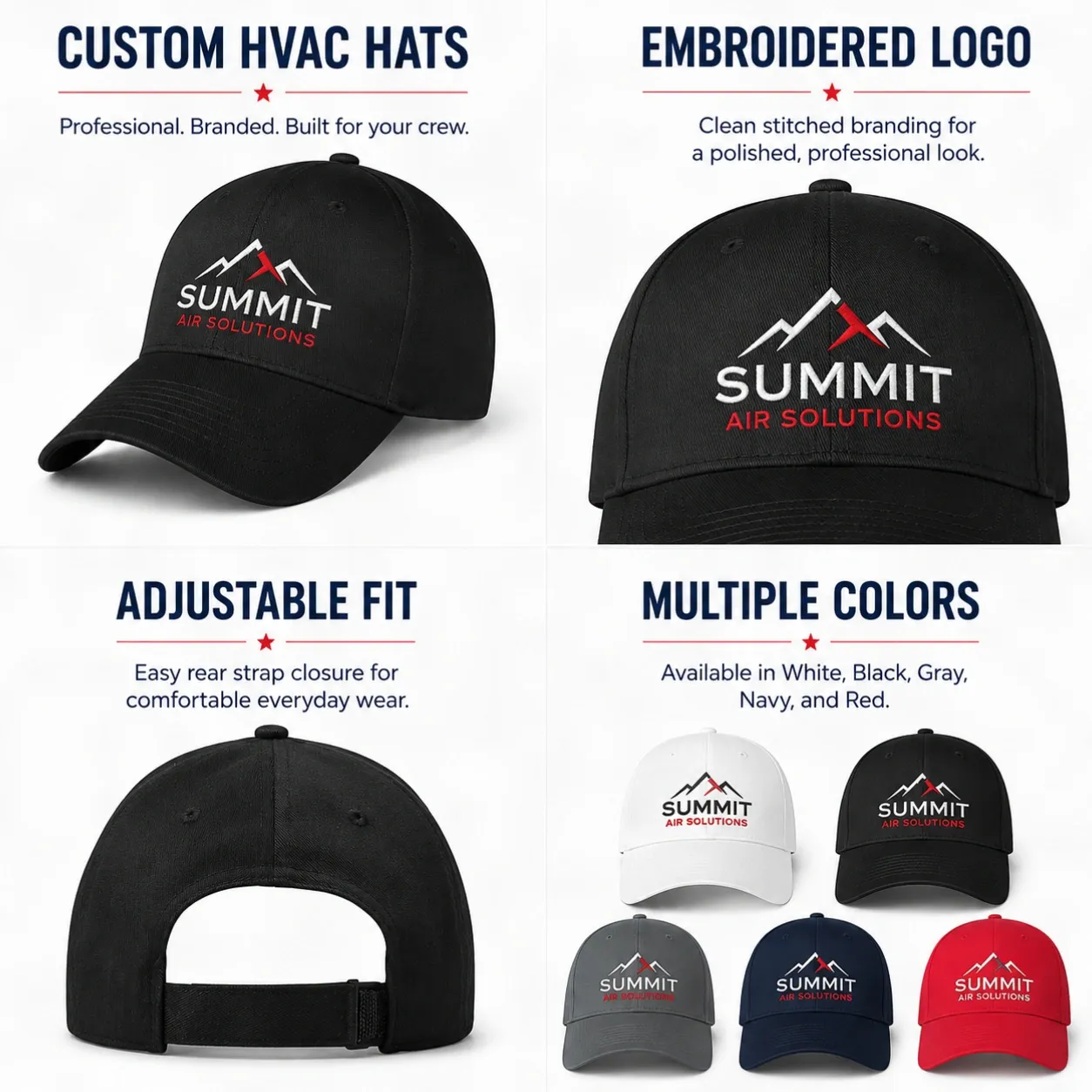 HVAC Embroidered Hats — image 2