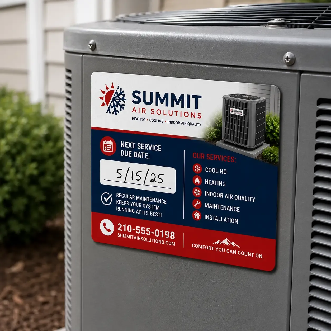 HVAC Service Reminder Magnets