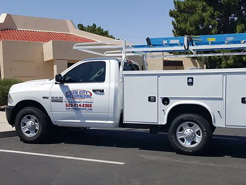 bad HVAC branding truck wrap example