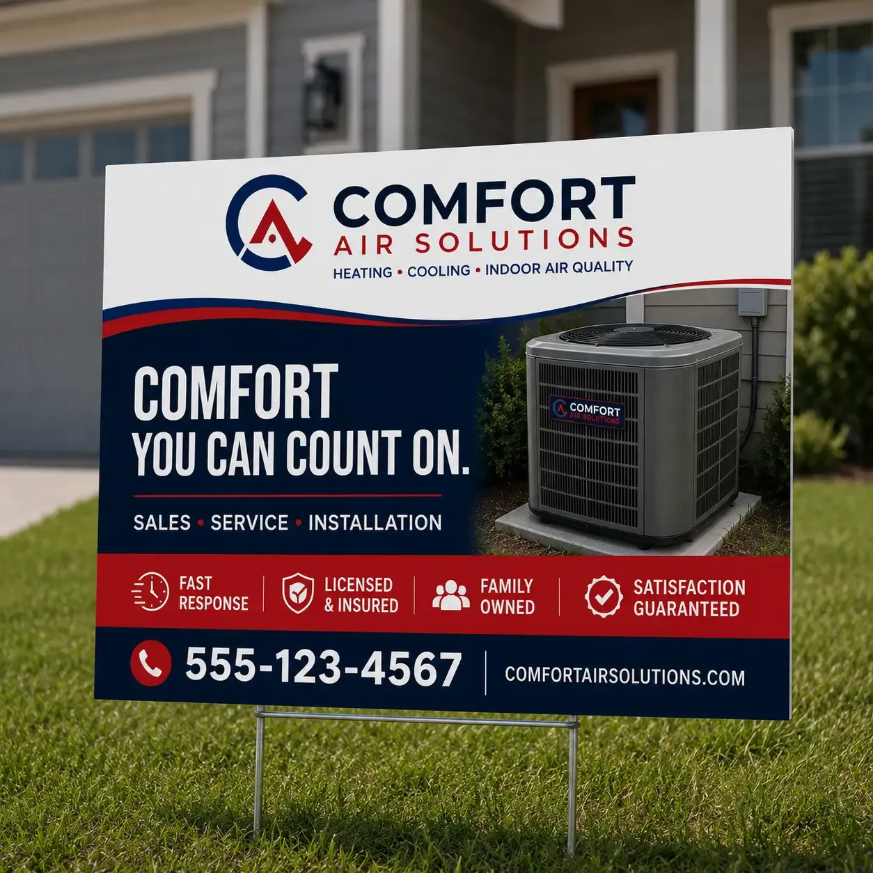 HVAC Yard Signs